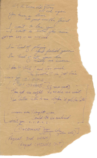 "Lay It on the Line" Lyrics / Chord Progression